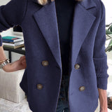 SORELLE™ - Elegant Knit-Sleeve Blazer