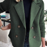 SORELLE™ - Elegant Knit-Sleeve Blazer