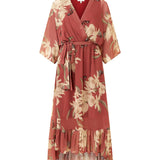 YASMINE™ - Elegant Kimono Midi Dress