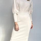 CAROLYN™ - Classy Balloon Sleeve Dress