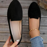 SHERNA™ - Women’s Solid Color Flats Soft Sole Pointed Toe Slip-On Shoes