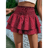 LUNINGNING™ – Lightweight Shirred Layered Summer Skort