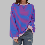 LUKA™ - Casual Long Sleeve Round Neck Striped Shirt