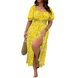 SANDRA™ – Trendy Plus Size Floral Print Dress