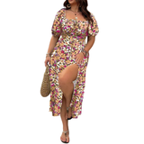 SANDRA™ – Trendy Plus Size Floral Print Dress