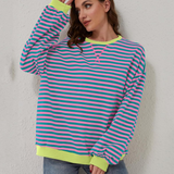 ROXANNE™ - Striped Oversized Sweatshirt