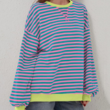 ROXANNE™ - Striped Oversized Sweatshirt