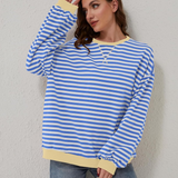 ROXANNE™ - Striped Oversized Sweatshirt