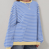 ROXANNE™ - Striped Oversized Sweatshirt