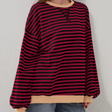 ROXANNE™ - Striped Oversized Sweatshirt
