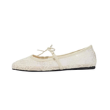 FLORIANNE™ – Bow-Detail Mesh Ballet Flats