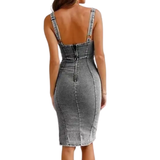 DENIM™ – Chic U-Neck Denim Dress