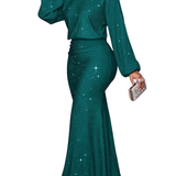 NEGGIE™ - Women’s Elegant Mermaid Hem Long Sleeve Bodycon Dress
