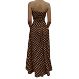 ODETTE™ – Polka Dot Strapless Maxi Dress