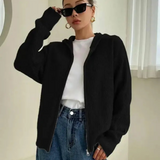 LARALI™ - Casual Zip-Up Hooded Long Sleeve Cardigan