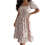 HIRAYA™ – Classic Square Neck Ruffled Summer Sundress