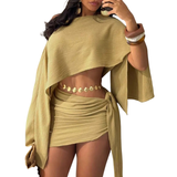 GREATHEL™ – Sophisticated Holiday Top and Fitted Skirt Set