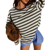 LAIZA™ – Modern Long Sleeve Striped Shirt