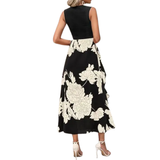 LOTTIE™ – Boho Floral Ruffle Midi Dress