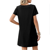 JUNO™ – Breezy Square-Neck Mini Dress