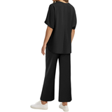 TATUM™ – Relaxed Wide Leg Lounge Two Piece Set
