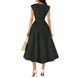 LENNORA™ – Sleek Open-Back Maxi Dress