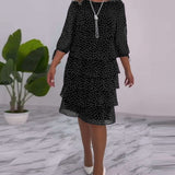 ELINA™ - Dotted Elegance Dress