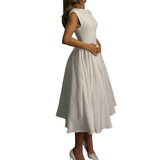 CLARISSA™ – Chic Bardot Backless Maxi Dress