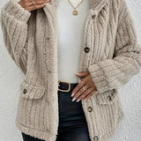 NOVA™ | Double-Sided Velvet Button Cardigan