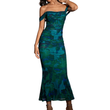 PRIMROSE™ – Stylish One-Shoulder Corset Mesh Dress