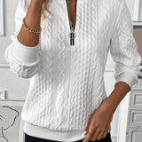 EMMA™ |  Elegant Quarter-Zip Sweater