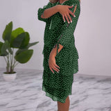 ELINA™ - Dotted Elegance Dress