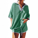 CONNY™ – Casual Striped Knit Summer Two-Piece Set