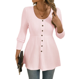 DOLLY™ – Polished Round Neck Long Sleeve Top