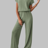 MAGGIE™ - Casual Short Sleeve Top and Pants Set