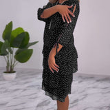 ELINA™ - Dotted Elegance Dress