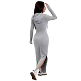 LUCY™ – Casual Hooded Drawstring Slim Fit Dress