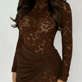 MINDY™ - Elegant Lace Long Sleeve Bodycon Dress Slim-Fitting Evening Dress