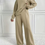 TINIDOR™ - Casual Long Sleeve Sweatshirt and High Waist Pants Set