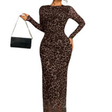 ALIANNA™ - Elegant Leopard Print Ruched Bodycon Dress for Parties