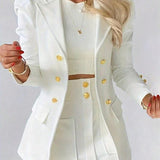 MAGDA™ - Elegant Two-Piece Blazer & Skirt Set for Winter & Fall Fashion