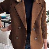 SORELLE™ - Elegant Knit-Sleeve Blazer