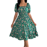 HIRAYA™ – Classic Square Neck Ruffled Summer Sundress