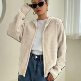 LARALI™ - Casual Zip-Up Hooded Long Sleeve Cardigan