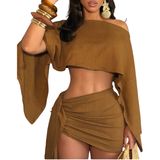 GREATHEL™ – Sophisticated Holiday Top and Fitted Skirt Set