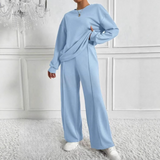 TINIDOR™ - Casual Long Sleeve Sweatshirt and High Waist Pants Set