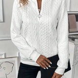 EMMA™ |  Elegant Quarter-Zip Sweater