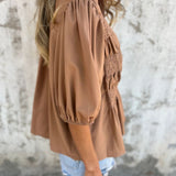 ELIZA™ - Pleated Button-Up Blouse