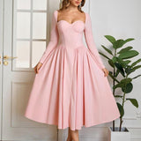 HOLLY™ - Elegant Ruched Tie-Back Sweetheart Neck A-Line Dress for Parties