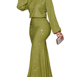 NEGGIE™ - Women’s Elegant Mermaid Hem Long Sleeve Bodycon Dress